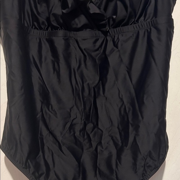 Venus Black Ruffled One-Piece Swimsuit - Picture 3 of 9